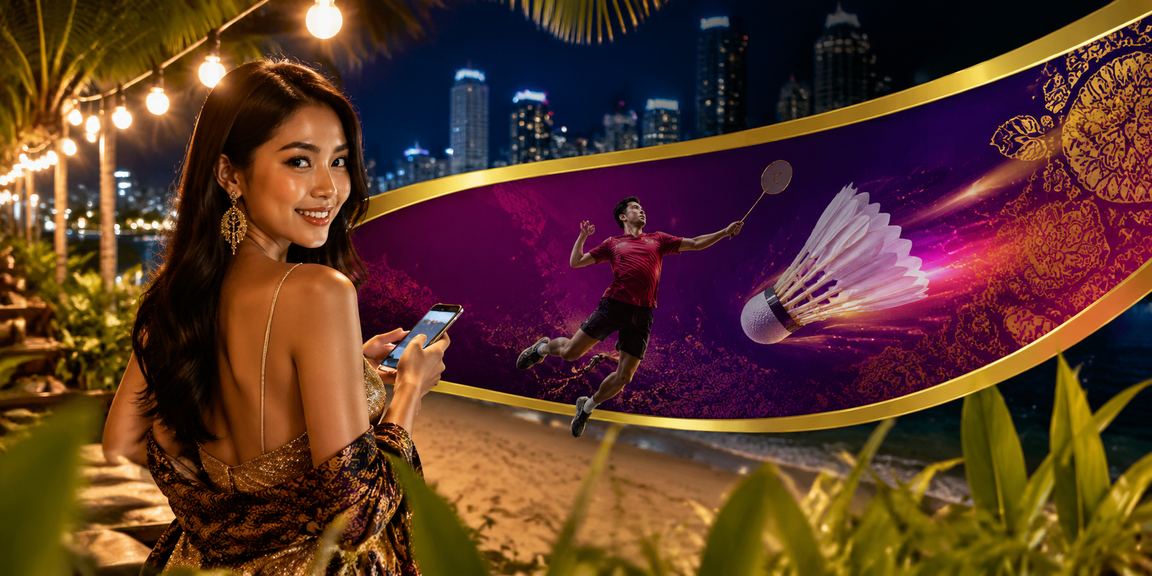 Pemain mengakses permainan meja live casino melalui telefon mudah alih di Petaling Jaya dengan corak batik